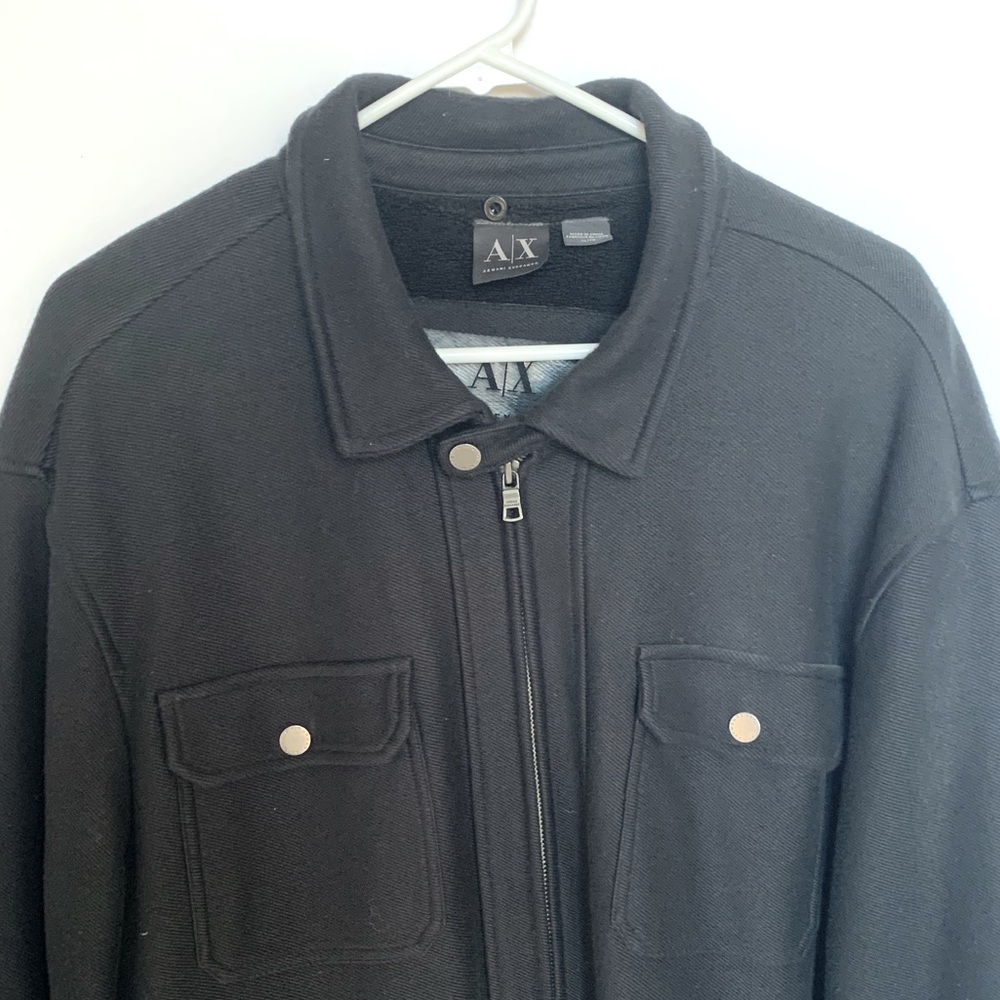 Armani Exchange Men’s Black Coat, XL, Warm